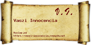 Vaszi Innocencia névjegykártya